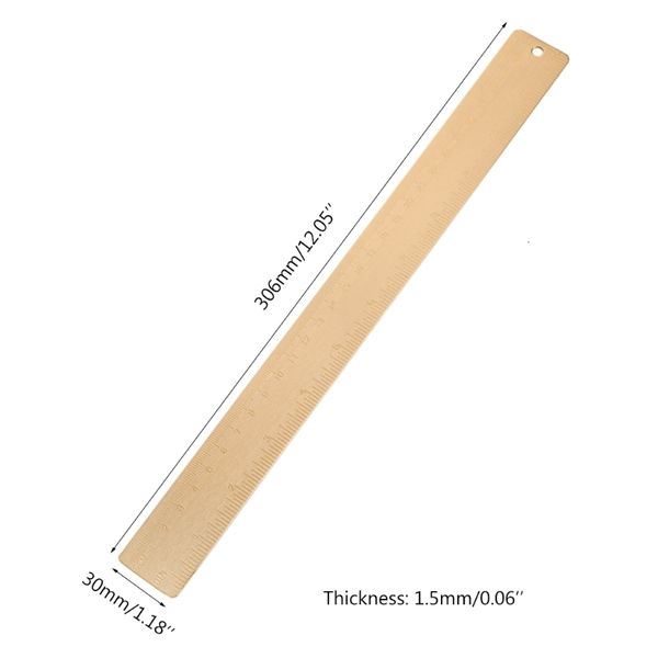 Altri accessori da scrivania Lunghezza 30 cm Righello in ottone retrò Doppia bilancia Segnalibro Cancelleria per ufficio per laboratori scolastici Lavoratori di ingegneria Drop 230130