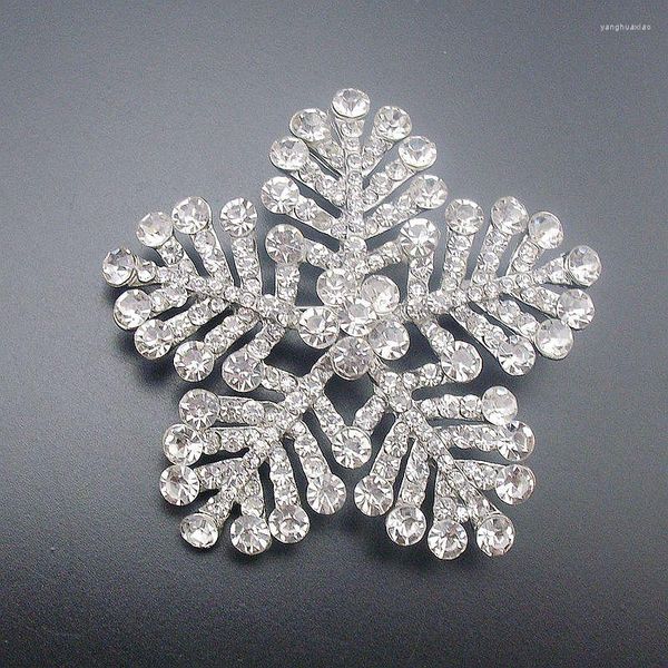 Broşlar tangtang broş pimi erkekler için kadınlar büyük güzel buket kar tanesi çiçeği ışıltılı rhinestone kristal öğesi: bh7532-c