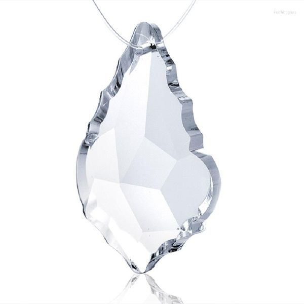 Chandelier Crystal 10 peças/lote 76 51mm Garland de decoração de casamento de vidro transparente com pingente para