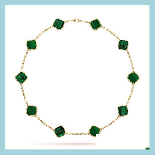 Brincos de pulseira Designers de jóias de colar para mulheres Moda da moda Lucky Clovers Colares 10 Motões Bracelete e Cadeia de conjunto PA DHZIO