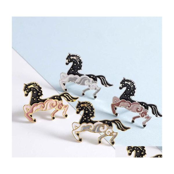 Spille Spille Animale Cavallo Guttaperca Spilla colorata Pin Gioielli Yiwu 72C3 Drop Delivery Dho7S