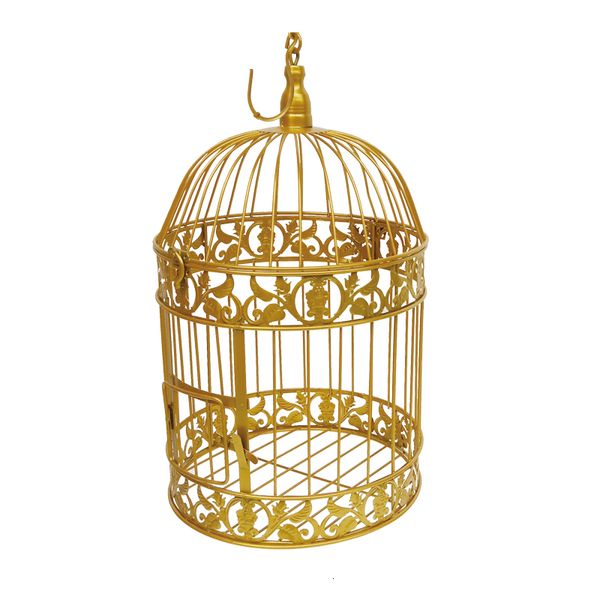 Gaiolas de pássaros moda grande antiga decorativa de mão feita clássica gaiola de ferro para decoração de casamento hun 230130