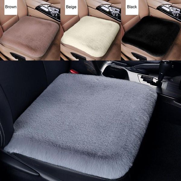 Tampas de cadeira 1/2x capa universal de assento de carro dianteiro almofada traseira de pelúcia macia protetora de protetor de fúllo de interior Acessórios para interiores