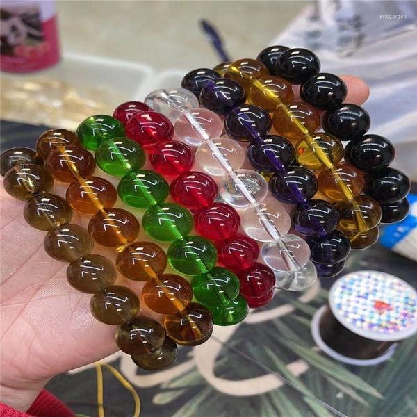 Strand 10 adet Toptan Kristal Taş Çift Boncuklu Bilezik 12mm Agate Boncuklar Moda Trendi Erkek ve Kadın Mücevher Hediyeleri