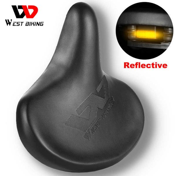 Saddles West Bicking Widebody Bicycle Saddle Suspension Road Road Bike Seat aconchegante Acessórios de almofada resistente ao desgaste de ciclismo 0131