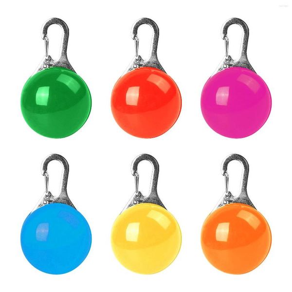 Collari per cani 6pcs Accessori per targhette per gatti a LED impermeabili per esterni Flash Clip On Safety 2 modalità Luce per collare da passeggio notturno multifunzionale