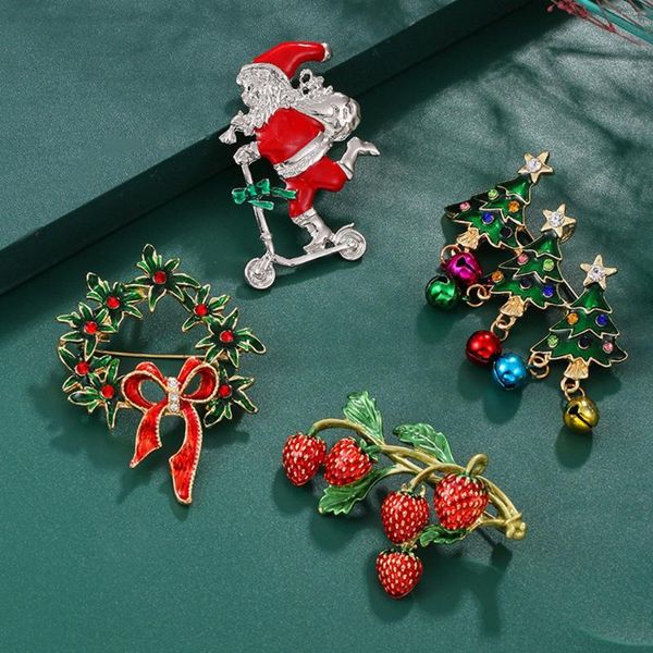 Spille Divertimento creativo Spilla di Natale Regali di benedizione per le vacanze fortunate Accessori per gioielli Angelo pupazzo di neve Albero regalo di 2023 anni