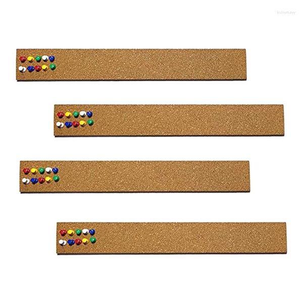 Ferramentas de cozimento 4 PCs tiras de placa de cortiça com 35 pinos de push 15x2 polegadas - 1/2 barra de aviso grossa para a escola de escritório