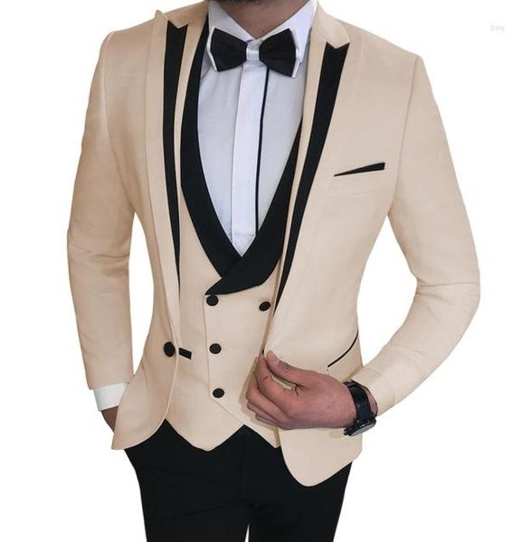 Herrenanzüge Freizeit Herren Slim Fit 3 Stück Smoking Terno Masculino Bräutigam Hochzeit Maßgeschneiderte Abschlussball Abend Blazer Jacke Weste Hosen