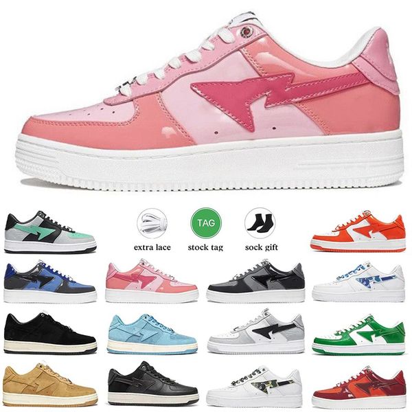 STAS SK8 STA MENS RUNDE SHOUS JJJJOUND Pastell Pink Patent Leder Camo Combo Grüne schwarze weiße Wildlederinnen Frauen Trainer Sport Sneaker Größe 36-45