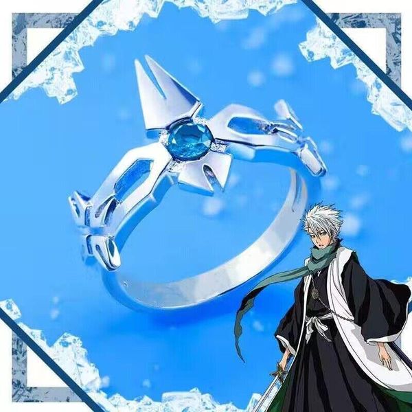 Обручальные кольца аниме смертельный отбеливатель Hitsugaya toushirou Daiguren Hyourinmaru Кольцо Кольцо Объединение Унис.