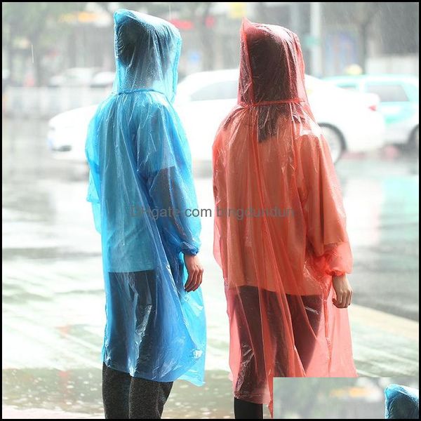 Capatos de chuva por atacado ONETime Capacão espessa PP Disponível PP Emergencial Impermeável Poncho Rainwear Travel Rain Coast DBC Drop Delivery H DHWVL