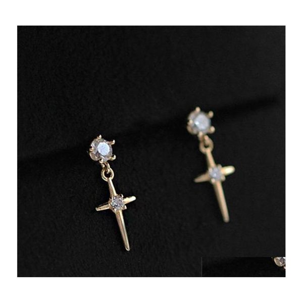 Charm Fashion M￼tter Diamantohrringe verkaufen M￤dchenkreuz im Jahr 2021 Gro￟handel des europ￤ischen und amerikanischen Schmucks 849 R2 Drop Delivery Dheyn