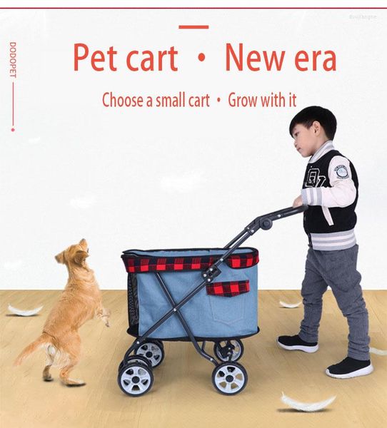 Copertine per seggiolini per auto per cani vettore carrello per animali domestici per cani cucciolo di orsacchiotto piccolo gatto pieghevole chience -wiens walking rifornimento accessori