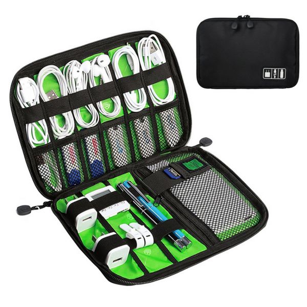 Organizer per cavi Custodia per sistema Custodia per kit Cavo dati USB Auricolare Filo Penna Power Bank Scheda SD Dispositivo digitale Borsa da viaggio ss0131