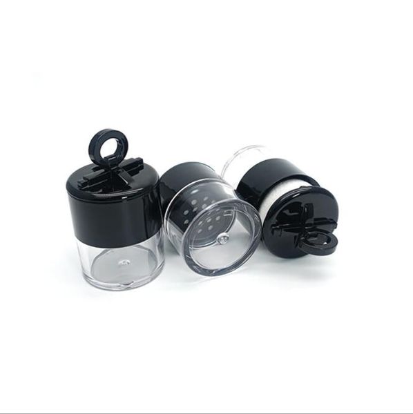 Verpackungsflaschen in Pilzform, leeres Glas für loses Puder, 10 ml, Kosmetik-Kunststoff-Kompakt-Make-up-Sieb-Etui, Reise-Probenbox