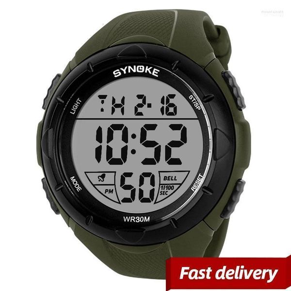 Armbanduhren Outdoor Sport Digitaluhr Männer Sportuhren für laufende Stoppuhr Militär LED elektronische Uhr Handgelenk Moun22