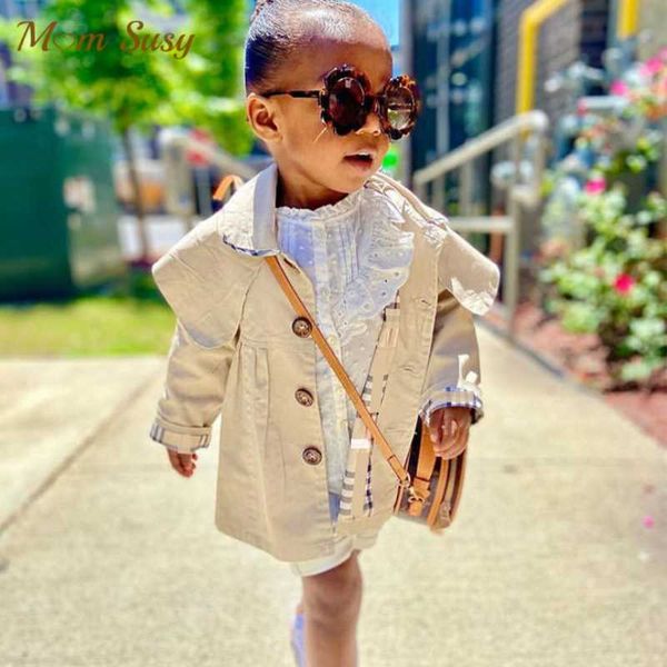 Cappotto 2023 Moda Neonate Ragazzi Bambini Giacca Trench Primavera Autunno Inverno Bambini caldi Polvere