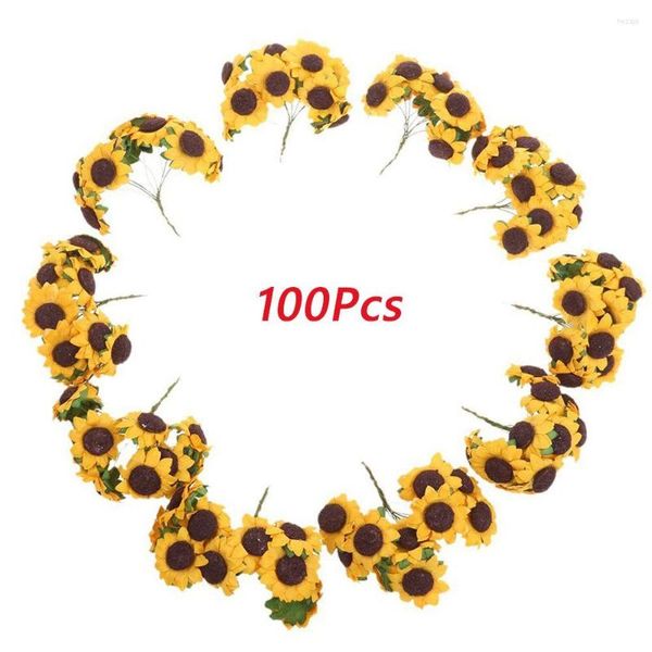 Dekorative Blumen Papier DIY Verschönerung Karte Dekorieren Sonnenblume Künstliche Blume Pralinenschachtel