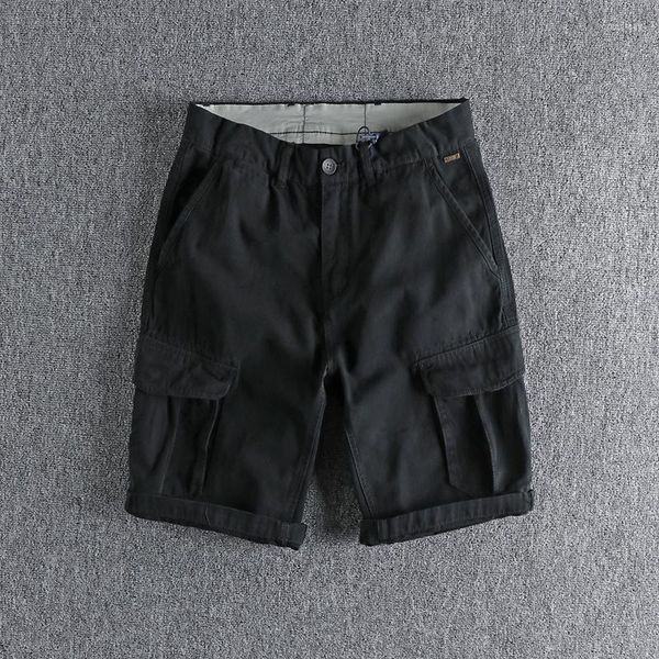 Mens shorts 2023 Multi Pocket Black Fashion Work