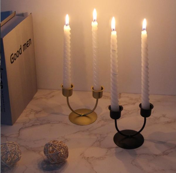 Последний U-образный железный Art Art Candle Holder Candlelight Minder Wornder Holder Много стилей на выбор из настройки поддержки логотип