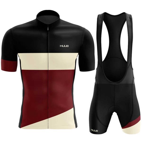 Conjuntos 2022 Huub Cycling Jersey Set Pro Men Team Clothing S Ciclismo Maillot Summer Summer Sleve Suit Hombre Bike Shirts Bib Short Z230130