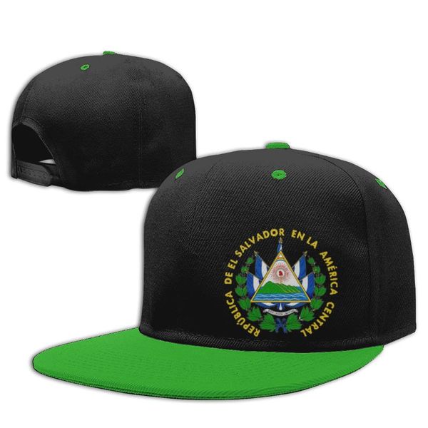 Caps de bola El Salvador Bat de Arms Caps Casual Casual Capsal Capuz Green Hip Hop Capinho de beisebol