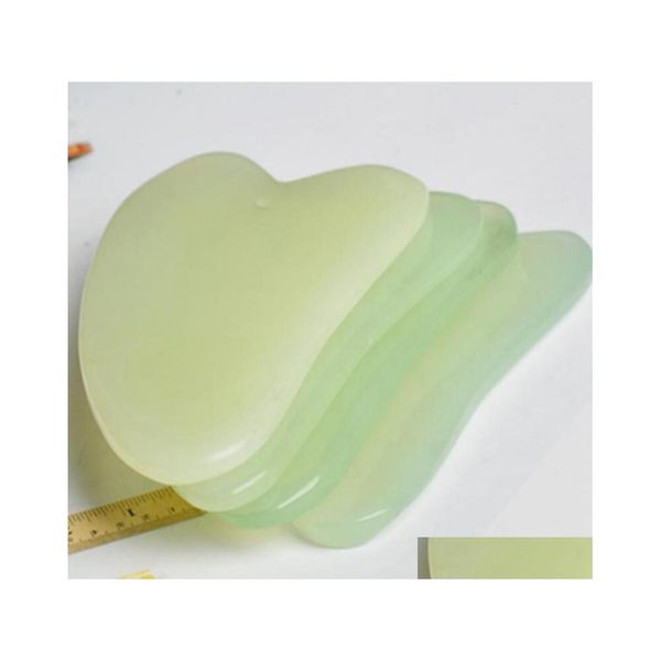 Bomboniera Natural Xiuyan Stone Green Jade Guasha Gua Sha Board Masr per Scrap Therapy Jades Roller Wll901 Drop Delivery Home Garde Dhflw