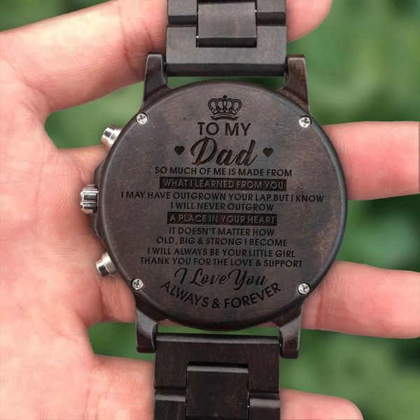 Relógios de pulso Esportes de luxo Esportes Ebony Watch para dar ao pai o presente sempre baby