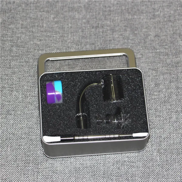 Wasserpfeifen Diamond Knot Quartz Enail Banger Quartz Bangers Nail mit Metallbox 14mm Male Joint Nails Dab Rig für Glasbong