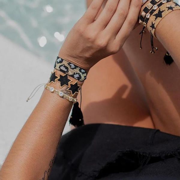 Strang Go2boho Ins Mode Mexikanische Miyuki Armband Schmuck Für Frauen Geschenk Leopard Stern Muster Pulseras Mujer Moda Handgemachte Armbänder