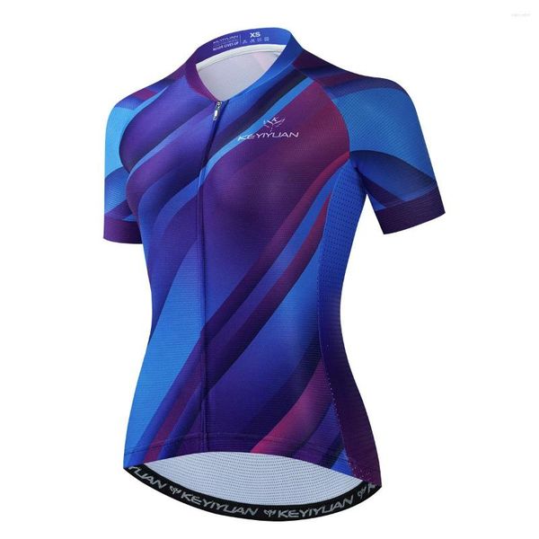 Giacche da corsa KEYIYUAN Donna Maglia da ciclismo 2023 Pro Team Bicicletta da equitazione Donna Camisa Mtb Equipacion Ciclismo Koszulka Rowerowa Damska