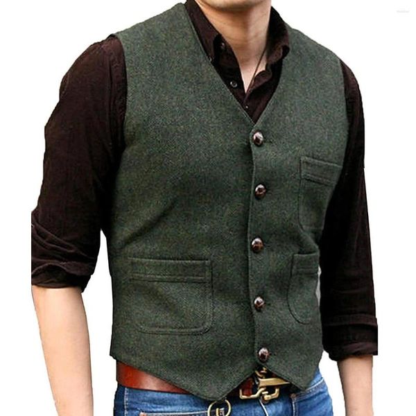 Gilet da uomo Abito da uomo classico retrò Gilet da lavoro Gilet punk Giacca Marrone Nero Stile vittoriano Groomman Abbigliamento per uomo da sposa