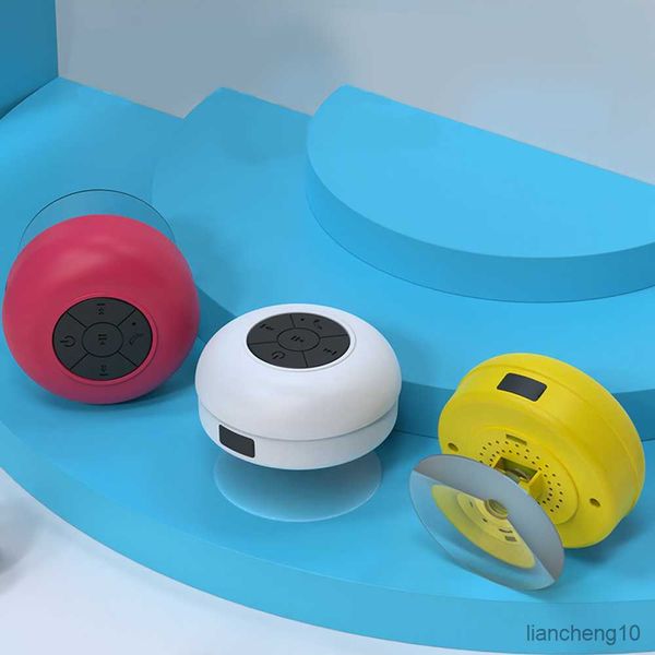 Портативные динамики Mini Bluetooth Sucker Portable Waterpronation Wireless Hands Free для душевой ванной комнаты для бассейна для наружного R230801