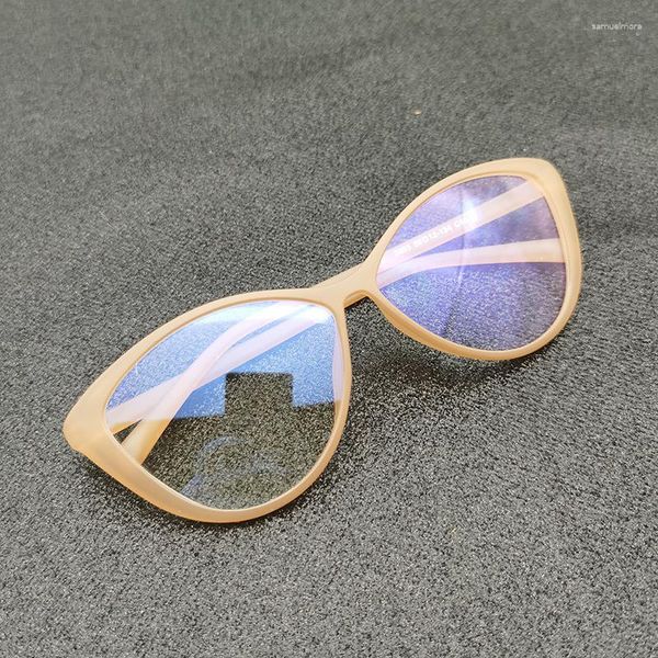 Sonnenbrille Cubojue Cat Eye Lesebrille Damen Männlich TR90 Brillengestell Weiblich Anti Blaues Licht 0 150 200 250 300 Dioptrien Brille