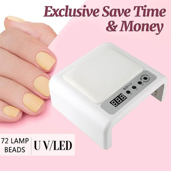 Secadores de Unhas 72 Leds Art Drying Lamp Descanso para Mãos Grande Capacidade Espaço Portátil 288W Alta Potência Profissional Secador Rápido Gel Polish