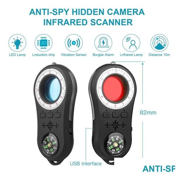 Altri prodotti di sorveglianza Mini rilevatore di telecamere Anti Gps Tracter Eavesdrop Finder Scanner a infrarossi Mti-Functional Alarm Sensor S100 Dh40Q