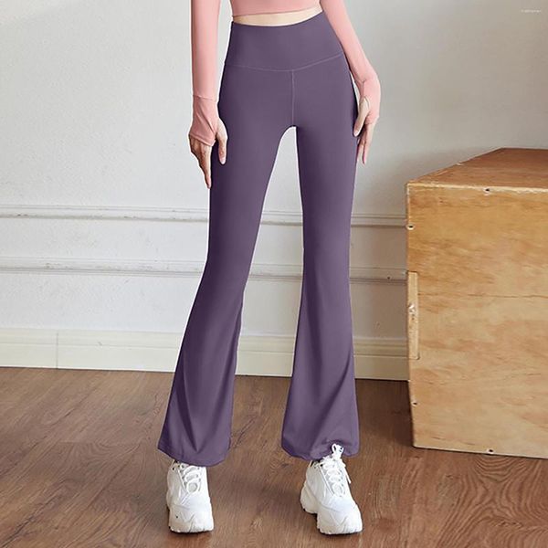 Damen-Leggings, einfarbig, nacktes Gefühl, nahtlos, schnell trocknend, hohe Taille, Anti-Scheuern, Laufen, Sport