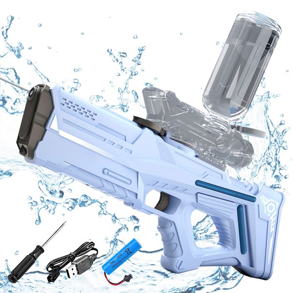 Pistole Spielzeug Sommer Doppel Wasser Versorgung Tank Elektrische Automatische Absorption Hochdruck Kontinuierliche Feuerung Kinder Spielzeug 230731