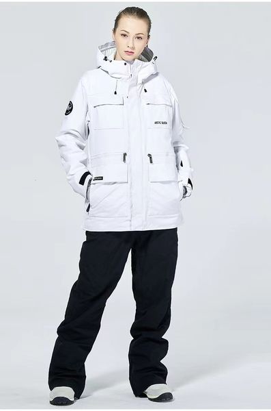 Altri articoli sportivi Tuta da sci Inverno Uomo Donna Giacca da neve tinta unita Pantaloni da snowboard ispessiti antivento caldi Set alpino impermeabile 230801