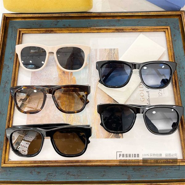 2023 Новые солнцезащитные очки для роскошных дизайнеров g Семейство универсальная пластина, устойчивая к ультрафиолетовой ультрафиолетовой ультрафиолетовой сетке