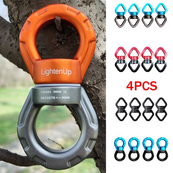 Скалолазание веревки 30 KN Outdoor Rock Carabiner поворотный разъем Universal Gimbal Ring Ring Swing Gamock Ветка 230801