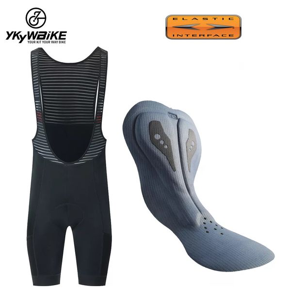 Calções de Ciclismo YKYWBIKE 4 Bolsos Calções de Ciclismo Pro Korea Lycra Respirável Legal Para Longas Viagens 7 Horas Ride Bib Shorts 230801