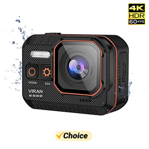 Spor Aksiyon Video Kameralar Cerastes Kamera 4K60FPS WiFi Uzaktan Kumanda 30m Su Geçirmez 170 Geniş Açılı Dash Cam Go Sport Pro 230731