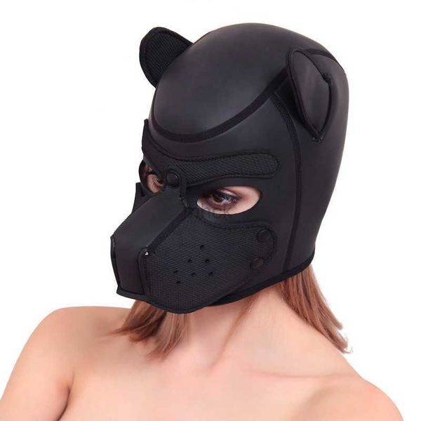 Maschere per feste Gioco di ruolo Maschera per feste per cani Maschera per la testa piena con orecchie Maschera per maschere per animali a pieno facciale HKD230801