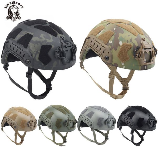 Equipamento de proteção leve capacete rápido do exército versão completa tático SF suprt corte alto paintball jogo de guerra airsoft 230801