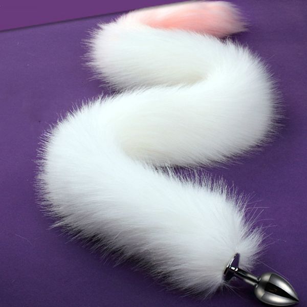 Toys anali 78 cm Super Long Tail Plug anale Metal Fuce Furry Butt Plug BDSM Flirt Plug Anaio Ruolo Gampi per adulti Giochi sessuali per donne 230801