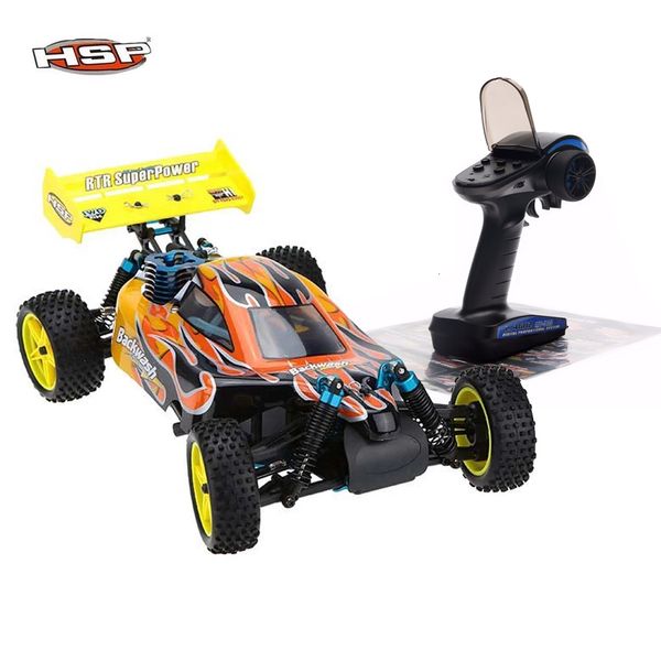 Electric RC CAR HSP BAJA 1 10th Scale Nitro Power Off Road Buggy 4WD RC Hobby 94166 с 18CXP Engine 2 4G Радио контроль 230731