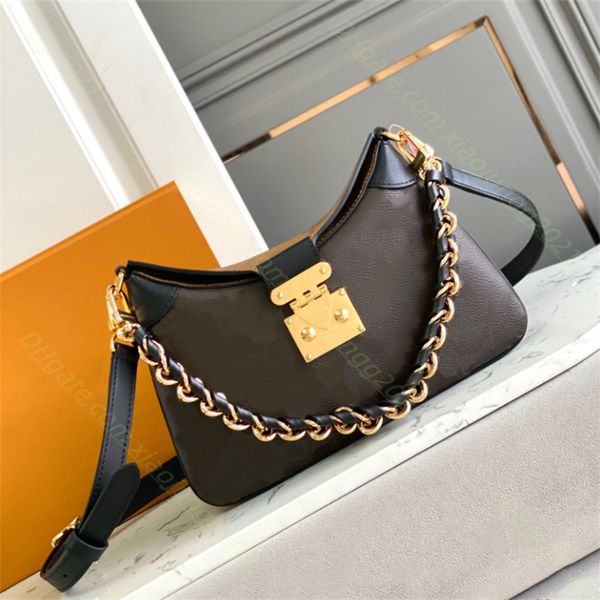 High Fashion Designer Umhängetaschen TWINNY Taschen Frau Luxus Braune Alte Blumenhandtasche Geflochtene Kette Umhängetaschen Clutch Totes Hobo Geldbörsen Brieftasche Großhandel