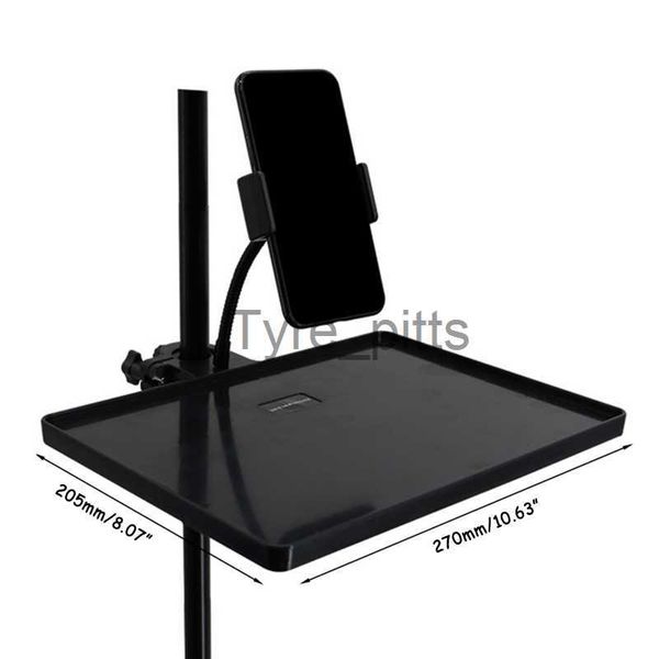 Supporti per docking station per MP3/4 Addensare Vassoio per scheda audio Supporto per microfono dal vivo Supporto in plastica con morsetto per clip per telefono cellulare Adatto per staffa per treppiede dal vivo x0731